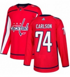 Youth Adidas Washington Capitals 74 John Carlson Authentic Red Home NHL Jersey 