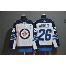 Men Winnipeg Jets 26 Blake Wheeler White Adidas Jersey