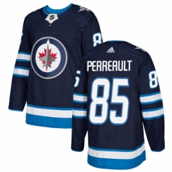 Mens Adidas Winnipeg Jets 85 Mathieu Perreault Premier Navy Blue Home NHL Jersey 