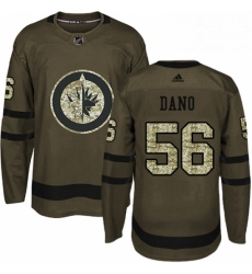 Youth Adidas Winnipeg Jets 56 Marko Dano Authentic Green Salute to Service NHL Jersey 