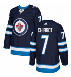 Youth Adidas Winnipeg Jets 7 Ben Chiarot Authentic Navy Blue Home NHL Jersey 