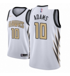 Men NBA 2018 19 Atlanta Hawks 10 Jaylen Adams City Edition White Jersey 