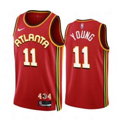 Men's Atlanta Hawks #11 Trae Young 2022-23 Red Icon Edition Stitched Jersey