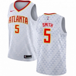 Mens Nike Atlanta Hawks 5 Josh Smith Swingman White NBA Jersey Association Edition