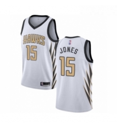 Youth Atlanta Hawks 15 Damian Jones Swingman White Basketball Jersey City Edition 