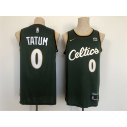 Men Boston Celtics 0 Jayson Tatum Green 2022 23 City Edition Stitched Basketball Jersey