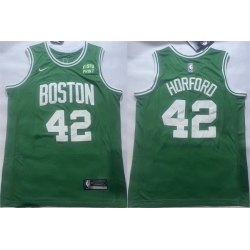 Men Boston Celtics 42 Al Horford Green Icon Edition Stitched Basketball Jersey