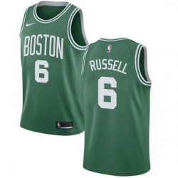 Men Boston Celtics 6 Bill Russell Green Stitched Basketball Jersey