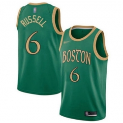 Men Boston Celtics 6 Bill Russell Green Stitched Basketball Jerseys