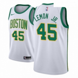 Men NBA 2018 19 Boston Celtics 45 Walter Lemon Jr City Edition White Jersey 