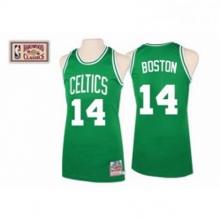 Mens Mitchell and Ness Boston Celtics 14 Bob Cousy Authentic Green Throwback NBA Jersey