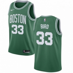 Mens Nike Boston Celtics 33 Larry Bird Authentic GreenWhite No Road NBA Jersey Icon Edition