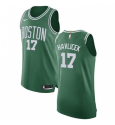 Womens Nike Boston Celtics 17 John Havlicek Authentic GreenWhite No Road NBA Jersey Icon Edition