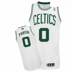 Youth Adidas Boston Celtics 0 Robert Parish Authentic White Home NBA Jersey 