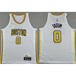 Youth Boston Celtics 0 Jayson Tatum White 2025 City Edition Stitched Jersey
