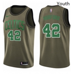 Youth Nike Boston Celtics 42 Al Horford Swingman Green Salute to Service NBA Jersey