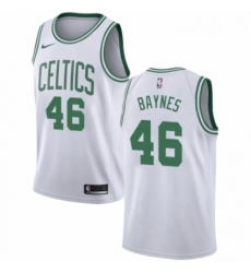 Youth Nike Boston Celtics 46 Aron Baynes Authentic White NBA Jersey Association Edition 