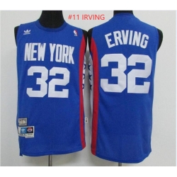 Men Adidas Nets 11 Kyrie Irving Classic Edition Stitched Basketball Jersey Blue