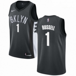 Mens Nike Brooklyn Nets 1 DAngelo Russell Authentic Gray NBA Jersey Statement Edition