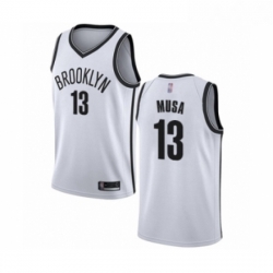 Womens Brooklyn Nets 13 Dzanan Musa Swingman White Basketball Jersey Association Edition 