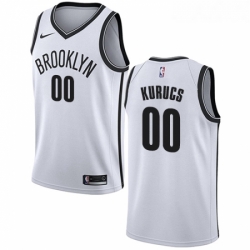 Womens Nike Brooklyn Nets 00 Rodions Kurucs Swingman White NBA Jersey Association Edition 