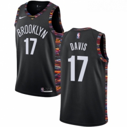 Womens Nike Brooklyn Nets 17 Ed Davis Swingman Black NBA Jersey 2018 19 City Edition 