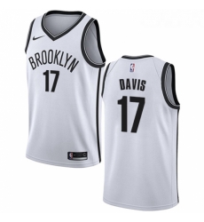 Womens Nike Brooklyn Nets 17 Ed Davis Swingman White NBA Jersey Association Edition 