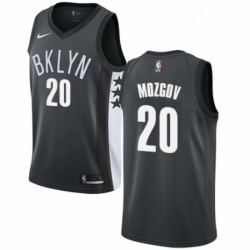 Womens Nike Brooklyn Nets 20 Timofey Mozgov Authentic Gray NBA Jersey Statement Edition