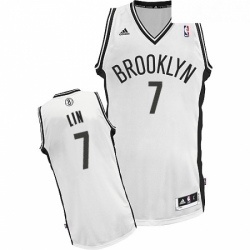 Youth Adidas Brooklyn Nets 7 Jeremy Lin Swingman White Home NBA Jersey