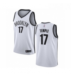 Youth Brooklyn Nets 17 Garrett Temple Swingman White Basketball Jersey Association Edition 