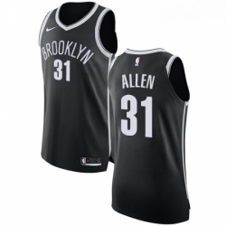 Youth Nike Brooklyn Nets 31 Jarrett Allen Authentic Black Road NBA Jersey Icon Edition 