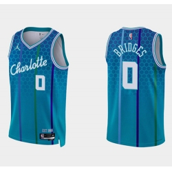 Men Charlotte Hornets 0 Miles Bridges 2021 22 Blue 75th Anniversary City Edition Stitched Basketball Jersey