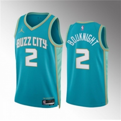 Men Charlotte Hornets 2 James Bouknight Teal 2023 24 City Edition Stitched Basketball Jersey