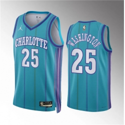 Men Charlotte Hornets 25 P J  Washington Teal 2023 24 Classic Edition Stitched Basketball Jersey