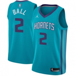 Men Nike Charlotte Hornets 2 LaMelo Ball Teal NBA Jordan Swingman Icon Edition Jersey
