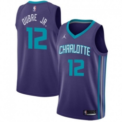 Nike Charlotte Hornets 12 Kelly Oubre Jr  Purple NBA Jordan Swingman Statement Edition Jersey