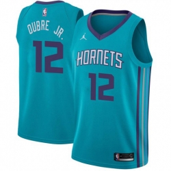 Nike Charlotte Hornets 12 Kelly Oubre Jr  Teal NBA Jordan Swingman Icon Edition Jersey