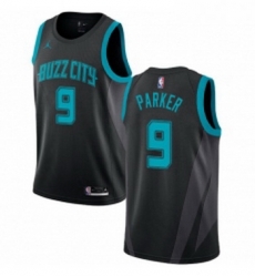 Womens Nike Jordan Charlotte Hornets 9 Tony Parker Swingman Black NBA Jersey 2018 19 City Edition 