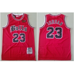 Bulls 23 Michael Jordan Red 1997 NBA Finals Patch 1997 98 Hardwood Classics Jersey