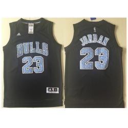 Men Chicago Bulls 23 Michael Jordan Fashion Black Jersey