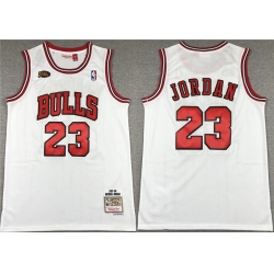 Men Chicago Bulls 23 Michael Jordan White 1997 98 Stitched Jersey