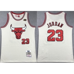 Men Chicago Bulls 23 Michael Jordan White Stitched Basketball Jersey