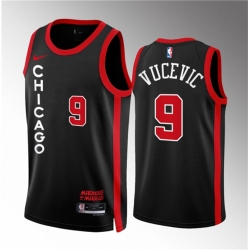 Men Chicago Bulls 9 Nikola Vucevic Black 2023 24 City Edition Stitched Basketball Jersey