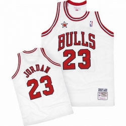 Mens Mitchell and Ness Chicago Bulls 23 Michael Jordan Authentic White 1998 Throwback NBA Jersey