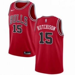 Mens Nike Chicago Bulls 15 Chandler Hutchison Swingman Red NBA Jersey Icon Edition 