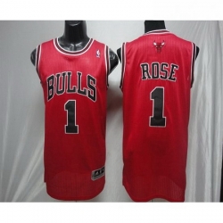 Revolution 30 Bulls 1 Derrick Rose Red Stitched NBA Jerseyey