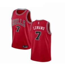 Womens Chicago Bulls 7 Timothe Luwawu Swingman Red Basketball Jersey Icon Edition 