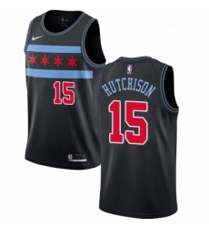 Womens Nike Chicago Bulls 15 Chandler Hutchison Swingman Black NBA Jersey City Edition 