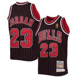 Toddler Chicago Bulls 23 Michael Jordan Black Mitchell 26 Ness Hardwood Classics 1995 96 Stitched Jersey