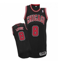 Youth Adidas Chicago Bulls 8 Zach LaVine Authentic Black Alternate NBA Jersey